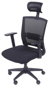 Cadeira Office Regulavel Tela com Tecido Mesh Preta Base Nylon - 39218 Sun House
