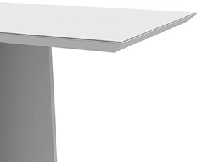 Mesa de Jantar Retangular Tampo com Vidro Sabrina 120 cm Off White - D'Rossi