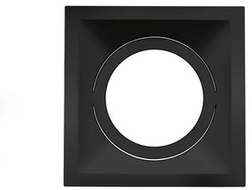 Plafon Led Embutir Aluminio Ar111 Gu10 Square - PRETO