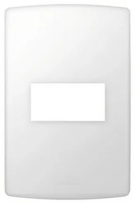Placa 1 Modulo Com Suporte 4x2 Plastico Branco Bianco Pro