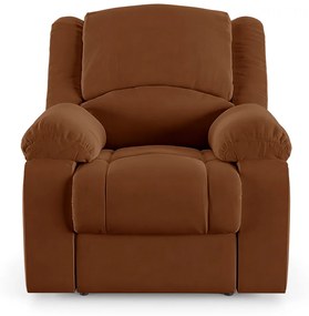 Poltrona do Papai Reclinável Sala de Cinema Madrid Power Elétrica Veludo Terracota  G23
