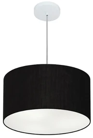 Pendente Cilíndrico Preto MJ-4019 Para Mesa de Jantar e Estar