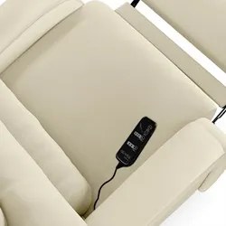 Poltrona do Papai Reclinável Kalie Power Touch Massagem FH9 PU Bege -