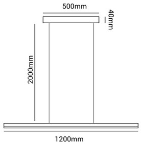 Pendente Zion 41W Led 4000K Ip20 Preto Bivolt 120X200Cm | Opus Dn 3581... (Preto)