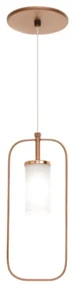 Pendente Wire Tubo Vidro 05X12X29Cm 01Xg9 - Old Artisan Pd-5592 (COBRE FOSCO)