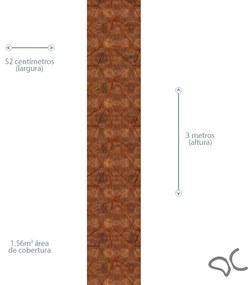 Papel de Parede Zara Aço Corten 0.52m x 3.00m