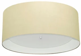 Plafon Para Corredor Cilíndrico SC-3161 Cúpula Cor Algodão Crú Branco