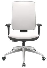 Cadeira Office Brizza Soft Vinil Branco RelaxPlax Base Aluminio 120cm - 63921 Sun House