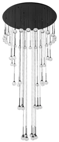 Pendente Led Aluminio Preto 200w 3000k Orvalho