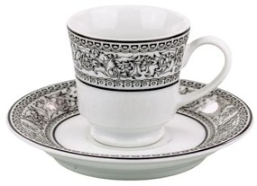 Xícara Chá Com Pires 200Ml Porcelana Schmidt - Dec. Kate 2317