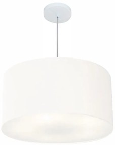 Lustre Pendente Cilíndrico Vivare Md-4080 Cúpula em Tecido 60x30cm - Bivolt