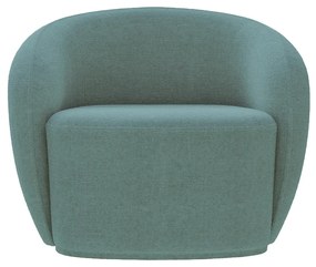 Kit 2 Poltronas Decorativas Sala de Estar Íbis Encosto Fixo Bouclê Azul G33 - Gran Belo