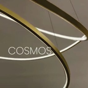 Pendente Cosmos Ø100X80X60X40Cm Led 98W 3000K Bivolt Dourado - Usina I...