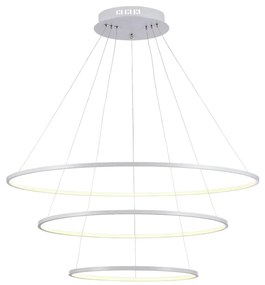 Pendente Birdie Aros Ø80X2Cm / Ø60X2Cm / Ø40X2Cm Led 39W 3000K Bivolt... (Branco)