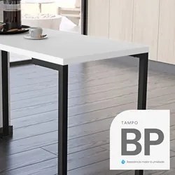 Conjunto Mesa de Cozinha Prattica Industrial 120cm com 4 Banquetas F02