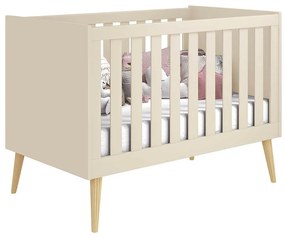 Berço Mini Cama Noah com Pés Retrô Natural - Areia