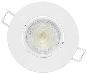 Plafon Led Embutir Redondo Branco 6,2w Luz Branca