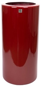 Vaso Decorativo Cilindro Vermelho Lira 89x34x34 cm - D'Rossi