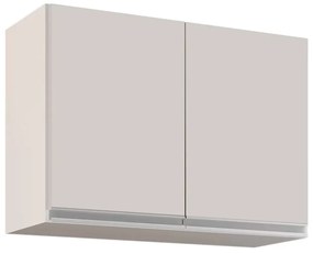 Armário Aéreo de Cozinha Lavanderia 02 Portas Eva Branco 80 cm - D'Rossi