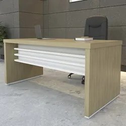 Mesa para Escritório 158cm Tamburato Corp A06 Carvalho/Branco - Mpozen