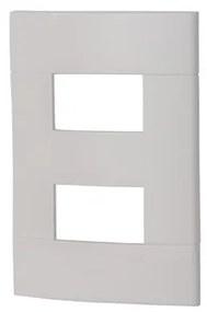 Placa 4x2 Termoplastico Branco 2 Modulos Decor