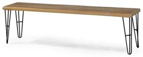 Banco Bronx em Driftwood com Base Grafite 220cm - 64088 Sun House