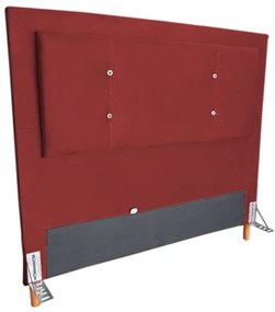 Cabeceira Cama Box Solteiro 90cm Caribe Suede Vermelho - Sheep Estofados - Vermelho