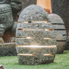 Luminária de Chão em Pedra de Rio | Bali