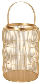 Lanterna Decorativa em Metal Dourado 36x24 cm - D'Rossi