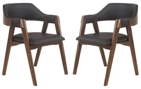 Conjunto 2 Cadeiras de Jantar Ottawa Cappuccino Korino Preto