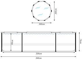 Piscina Acquablue Metal PVC Kit Reparação 6800 Litros Azul G31 - Gran belo