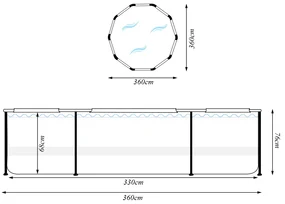 Piscina Acquablue Metal PVC Kit Reparação 6800 Litros Azul G31 - Gran belo