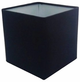 Cúpula em tecido quadrada abajur luminária cp-25/25x25cm preto