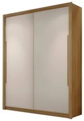 Guarda Roupa Solteiro 188cm 2 Portas Flex Dubai Nature/Fendi - Vila Ri