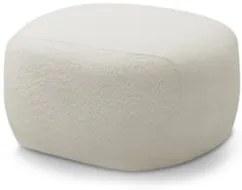 Puff Decorativo Orgânico Para Living Donk L08 Bouclê Branco  - Mpozena