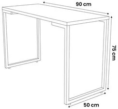 Mesa de Cozinha Multiuso Lanche Rápido Estilo Industrial 90x50cm BP Pr