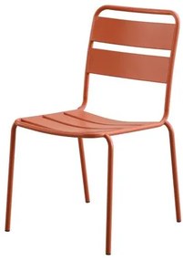 Cadeira Bora Sem Braço Estrutura em Aço com Pintura cor Coral - 74362 Sun House