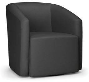 Poltrona Decorativa Base Giratória Stella Max Sintético Preto D03 - D'Rossi