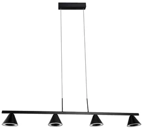Pendente Led Metal Aluminio 38W 3000K Flora - PRETO
