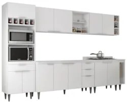 Armário de Cozinha CP07 Para Pia 150cm Pérola Z34 Branco    - Mpozenat