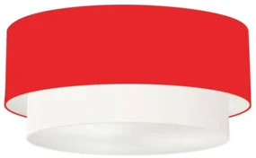 Plafon de Sobrepor Cilíndrico SP-3064 Cúpula Cor Vermelho Branco