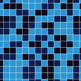 Papel de parede adesivo pastilha azul e preta