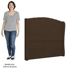 Cabeceira Casal Cama Box 140cm Glenda I02 Bouclê Marrom - Mpozenato