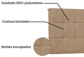 Painel Cama King Pôlonia SPZ 195cm Suede