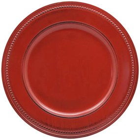 Sousplat 33Cm Vintage Vermelho - Paramount