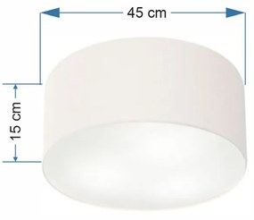 Plafon Cilíndrico Vivare Md-3047 Cúpula em Tecido 45x15cm - Bivolt