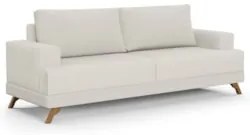 Sofá 2 Lugares 160cm Living Pés Curvos Santi D05 Linho Cru - Mpozenato