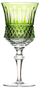 Taça de Cristal Lapidado P/ Água Verde Claro - 69