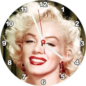 Relógio Decorativo Marilyn Monroe Rosto Colorido