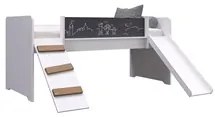 Cama Infantil Playground Com Escorregador e Quadro BY710 Branco - Comp